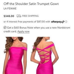La Femme Hot pink prom dress size 2. New without tags.